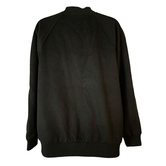 Roman's Women’s Black Floral Embroidered Bomber Zip-Up Jacket Size Medium 14/16 - Picture 5 of 10